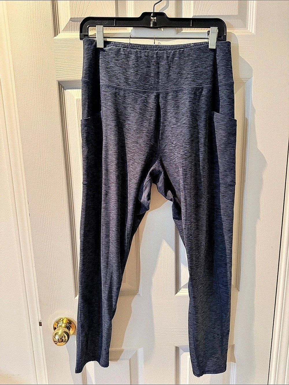 28 - maurices Navy Blue Space Dye High Rise Active Leggings with Pockets Large